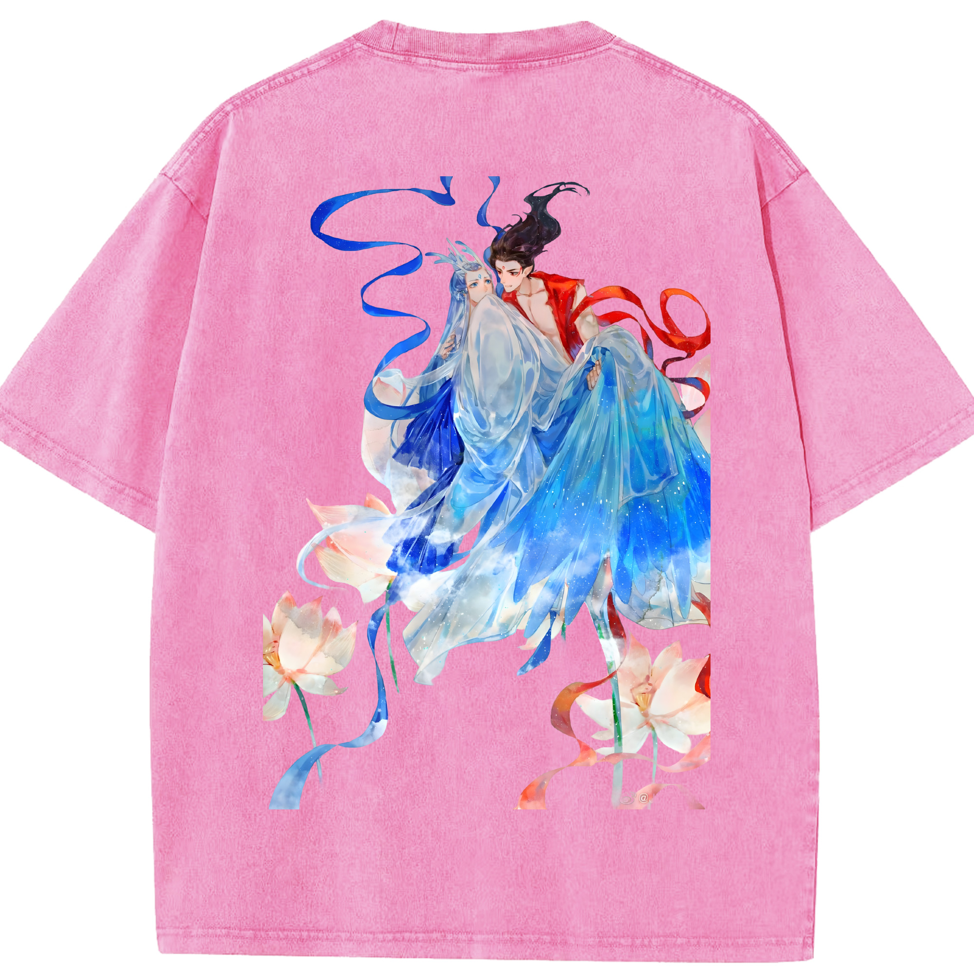 （画像用） Ne Zha 2 ナタ 魔童の大暴れ 綿100% ヴィンテージ風 半袖Tシャツ（背面プリント）